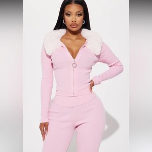 Always sweet Sweater Pant set-PINK Fashion nova
